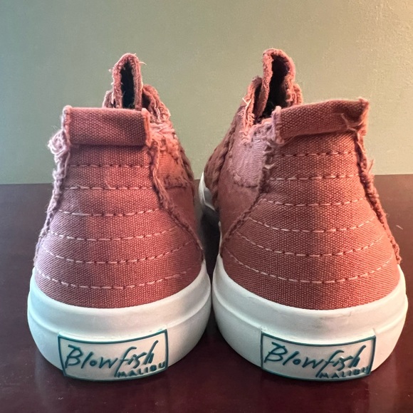 Rust Frayed Slip-On Sneakers - Picture 4 of 6